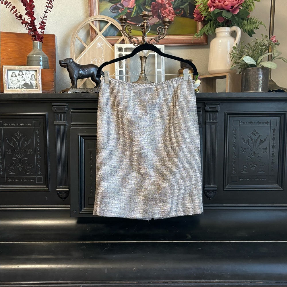 Calvin Klein Sparkly Wool Chunky Pencil Skirt
